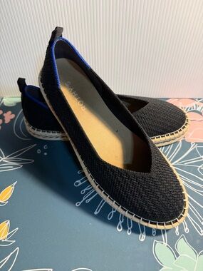 Rothy's Women's Black Knit Slip-On Espadrilles